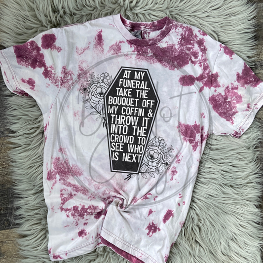 At my funeral Bleached Distressed Tee Shirt