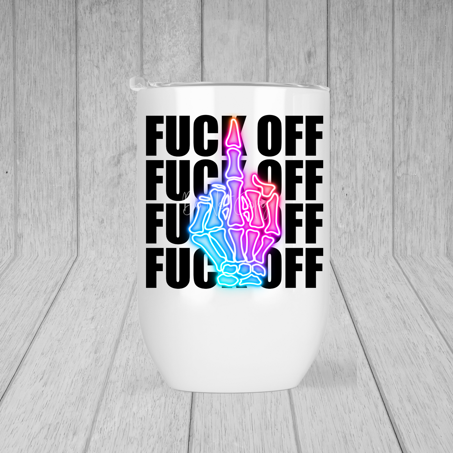 Fuck Off Neon Middle Finger Lil' Tumbler