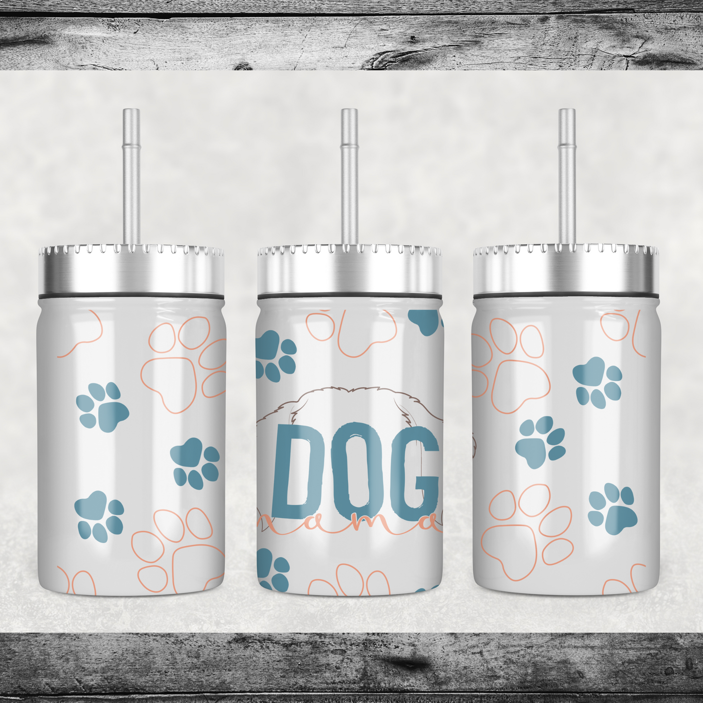 Dog Mama Mason Jar Tumbler