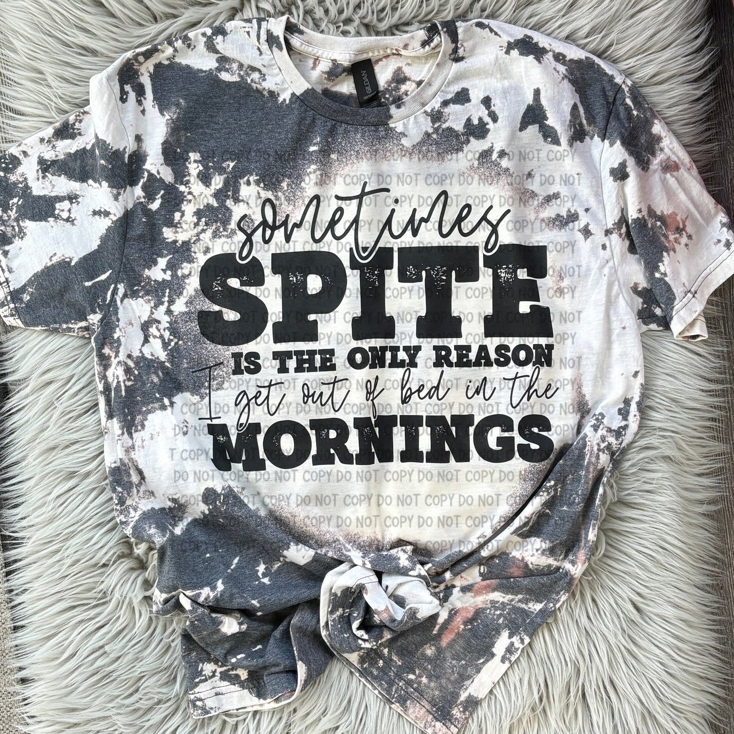 Sometimes Spite Bleached Distressed Tee Shirt