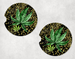 Cannabis Car Coaster Set