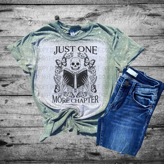 Just one more chapter Bleached Bleached Distressed Tee Shirt